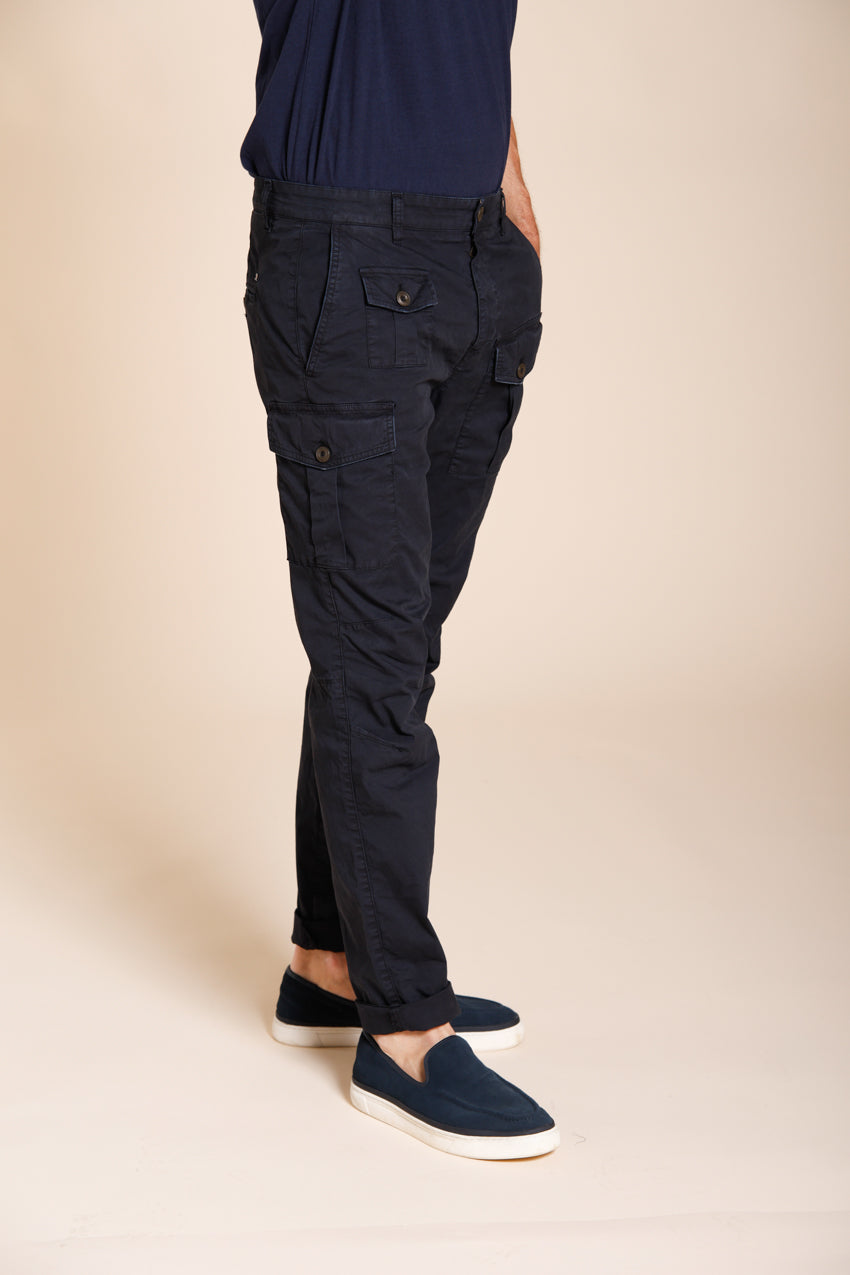 George Coolpocket pantalon cargo homme en twill léger stretch Logo Edition carrot fit ①