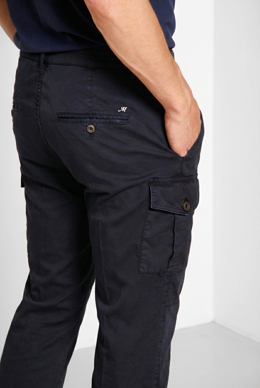 George Coolpocket pantalon cargo homme en twill léger stretch Logo Edition carrot fit ①