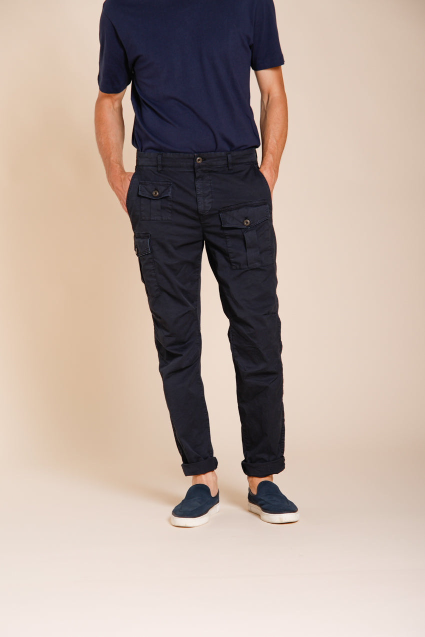 George Coolpocket pantalon cargo homme en twill léger stretch Logo Edition carrot fit ①