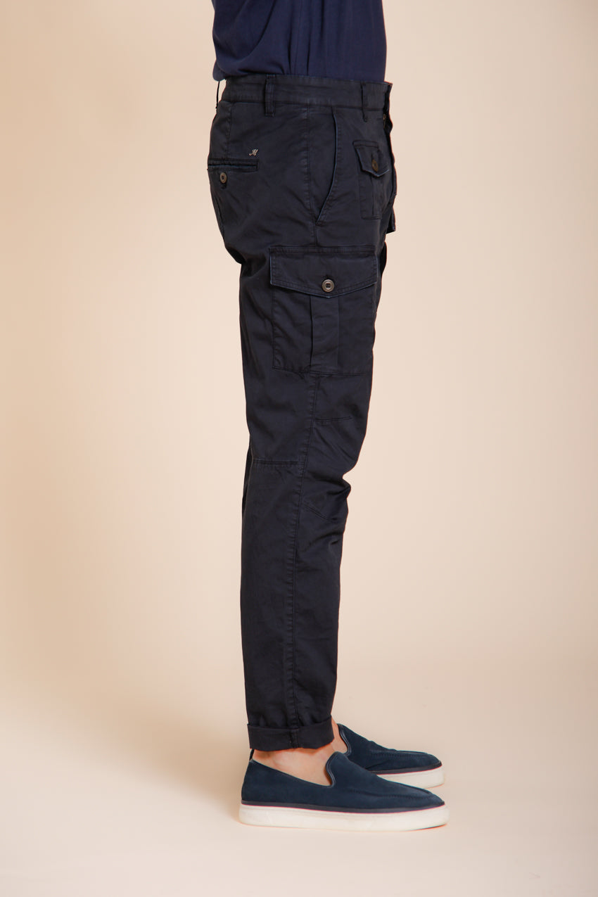 George Coolpocket pantalon cargo homme en twill léger stretch Logo Edition carrot fit ①