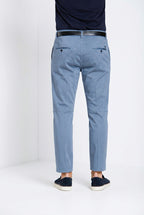 John Coolkhinos pantalon chino homme en satin stretch Logo Edition carrot fit ①