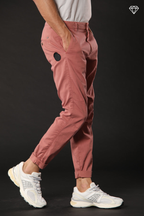 John Coolkhinos pantalon chino homme en satin stretch logo edition carrot fit ①