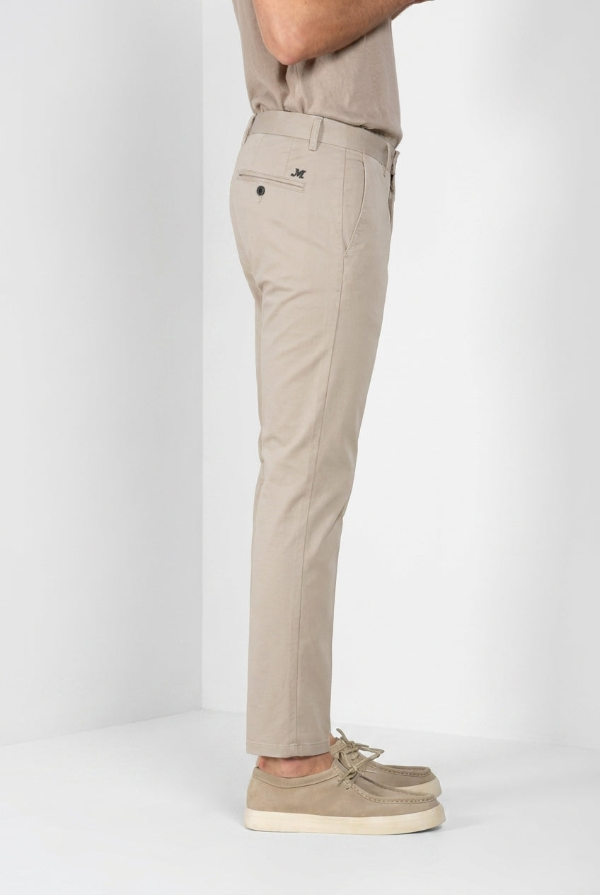 Torino delamere pantalone chino uomo in gabardina stretch slim fit