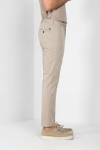 Torino delamere pantalone chino uomo in gabardina stretch slim fit