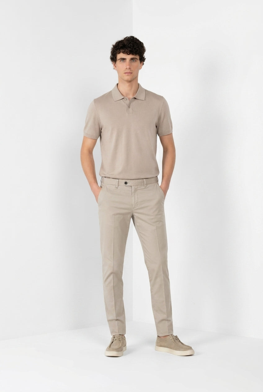 Torino delamere pantalone chino uomo in gabardina stretch slim fit