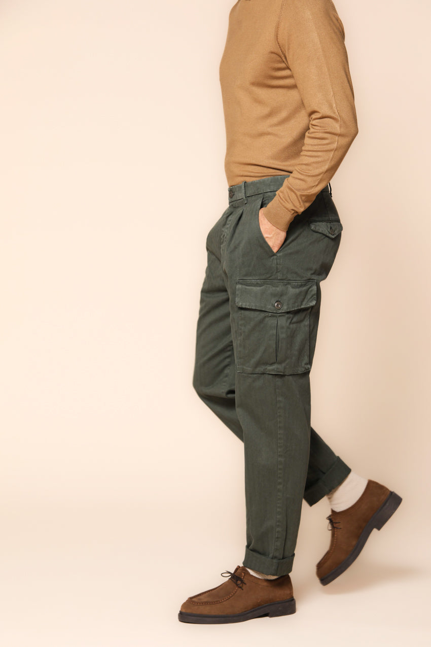 Cargo 22 pantalone cargo uomo con trama resca relaxed fit