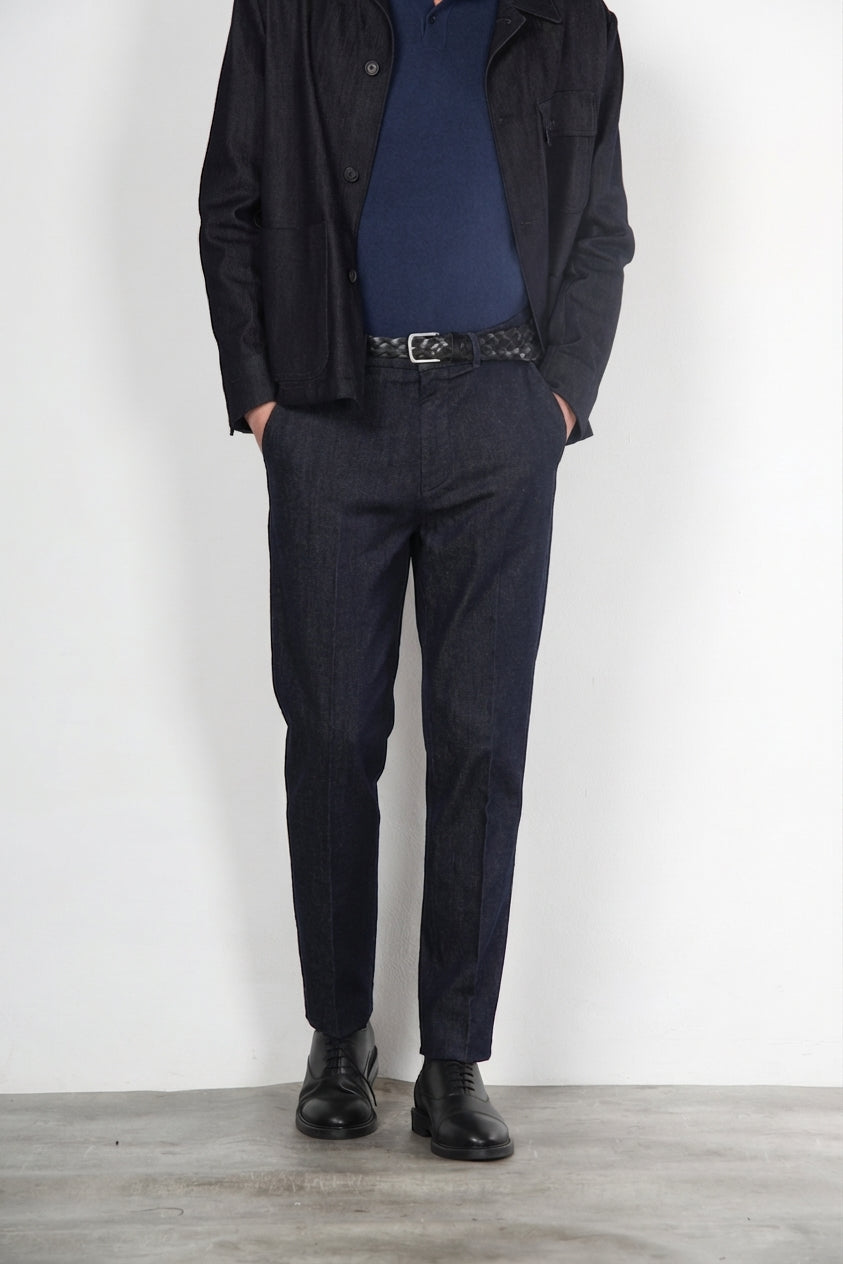 Chinos pantalon chino homme en techno denim stretch relaxed fit

