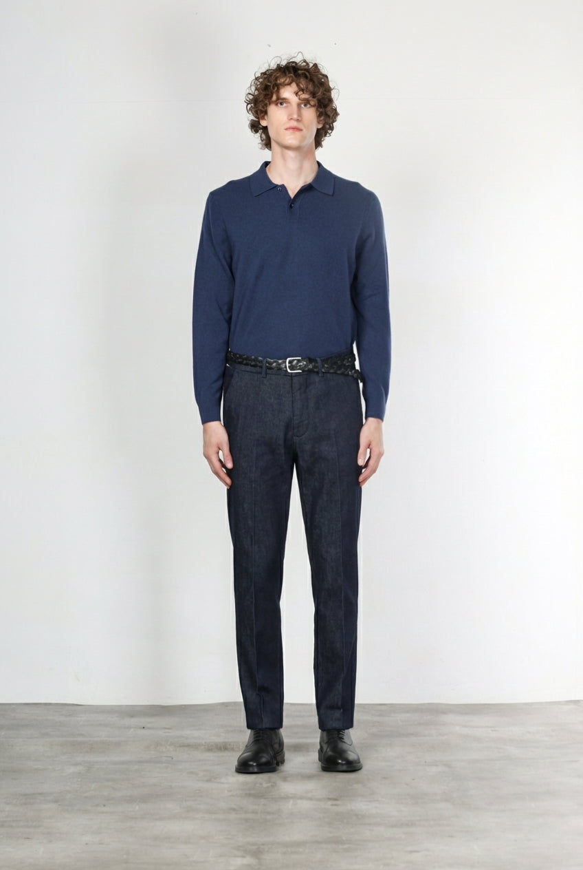 Chinos pantalon chino homme en techno denim stretch relaxed fit
