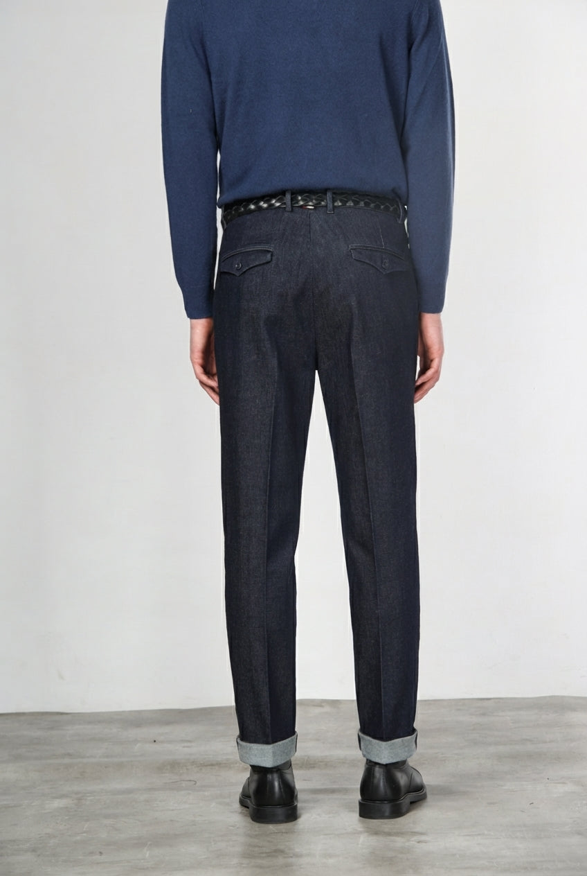 Chinos pantalon chino homme en techno denim stretch relaxed fit
