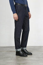 Chinos pantalon chino homme en techno denim stretch relaxed fit
