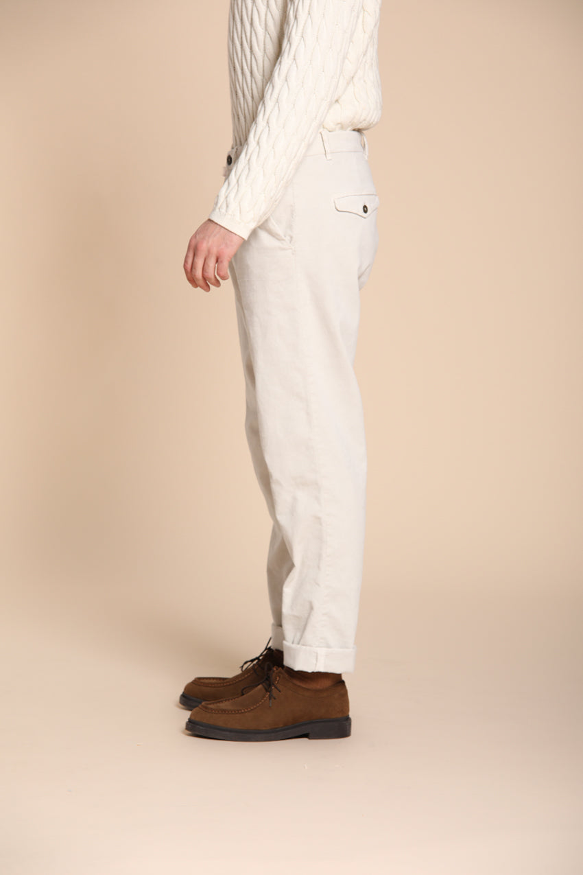Chinos pantalone chino uomo in velluto 1000 righe relaxed fit