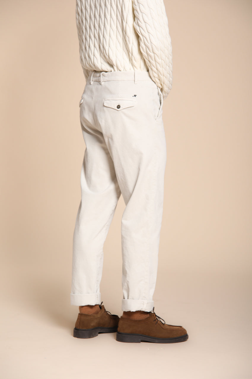 Chinos pantalone chino uomo in velluto 1000 righe relaxed fit