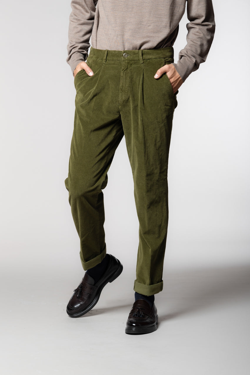Pinces Herren-Chinohose aus französischem Kord relaxed fit