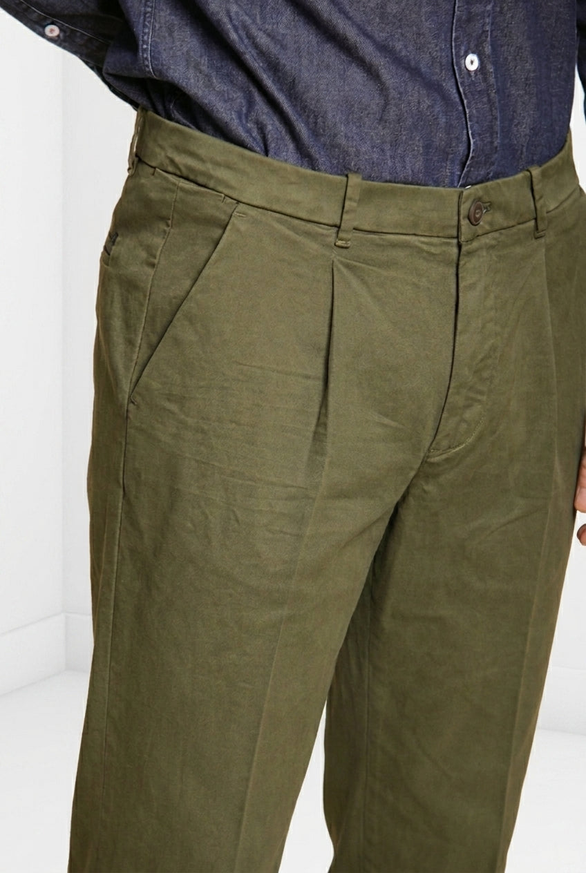 Pinces Herren-Chinohose aus Gabardine relaxed fit
