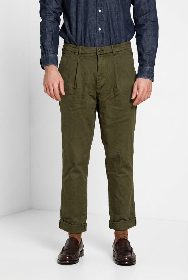 Pinces Herren-Chinohose aus Gabardine relaxed fit