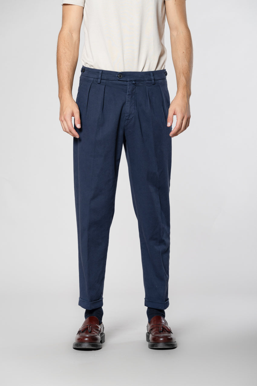 Don Johnson 2 Pinces pantalone chino uomo in bull carrot fit