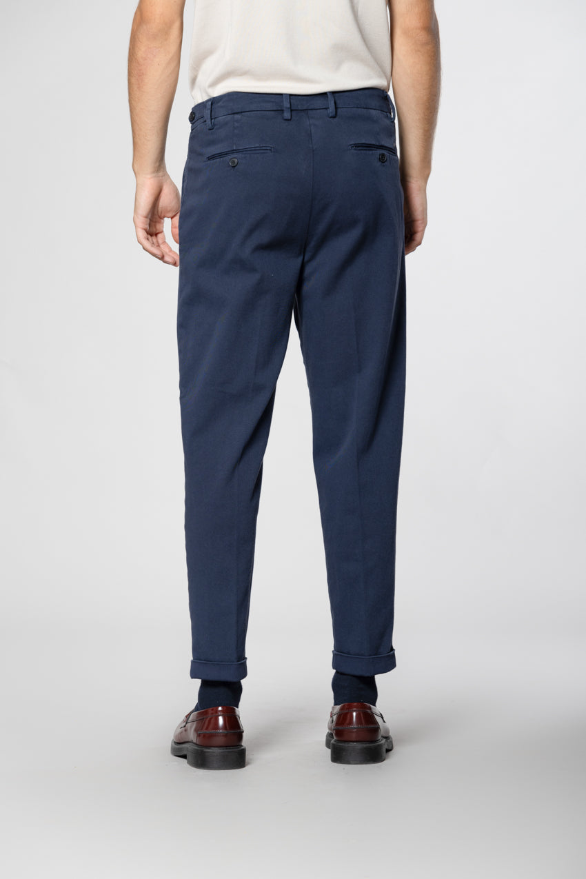 Don Johnson 2 Pinces pantalone chino uomo in bull carrot fit