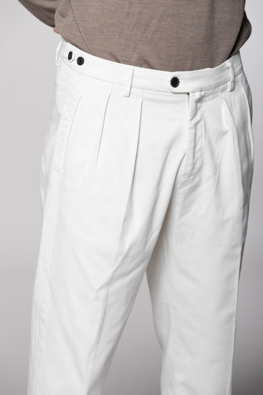 Don Johnson 2 Pinces pantalone chino uomo in bull carrot fit