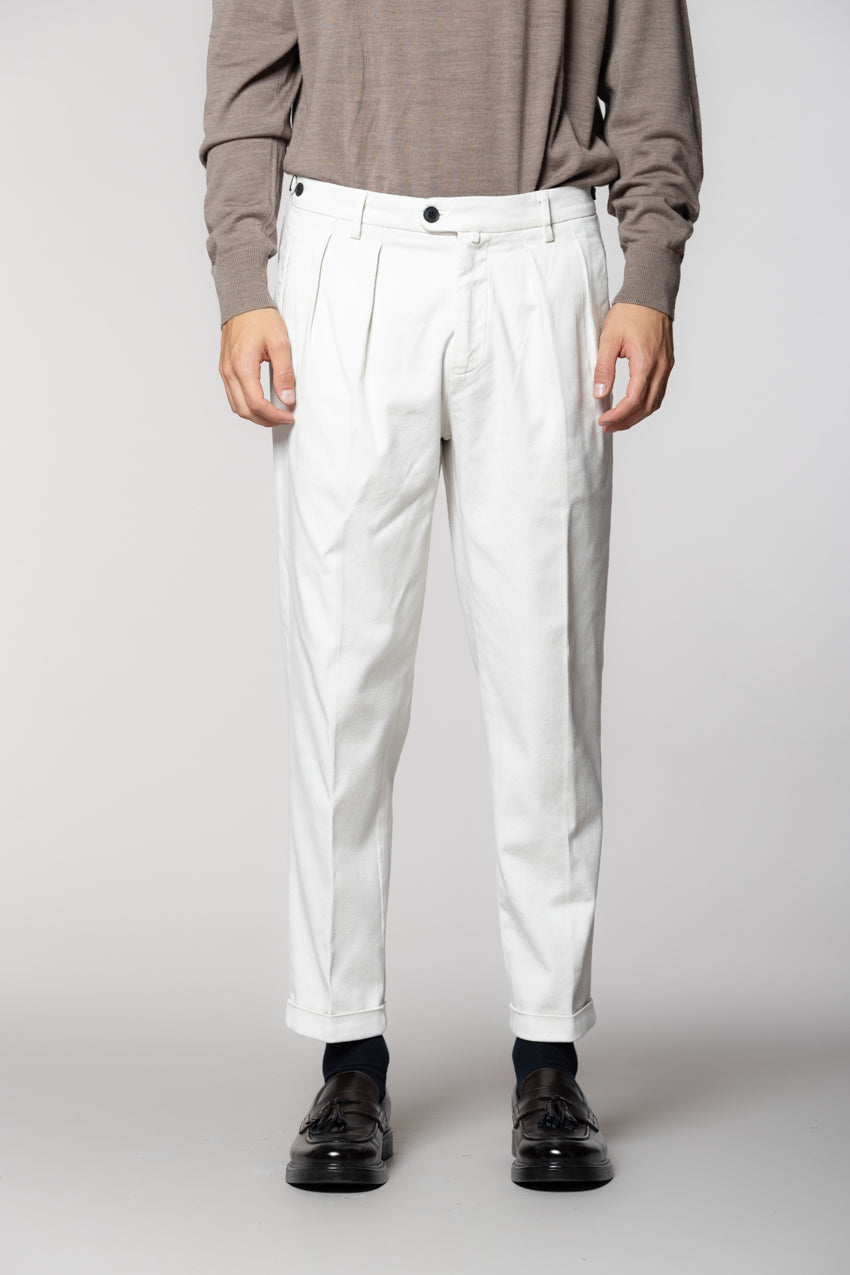 Don Johnson 2 Pinces pantalone chino uomo in bull carrot fit