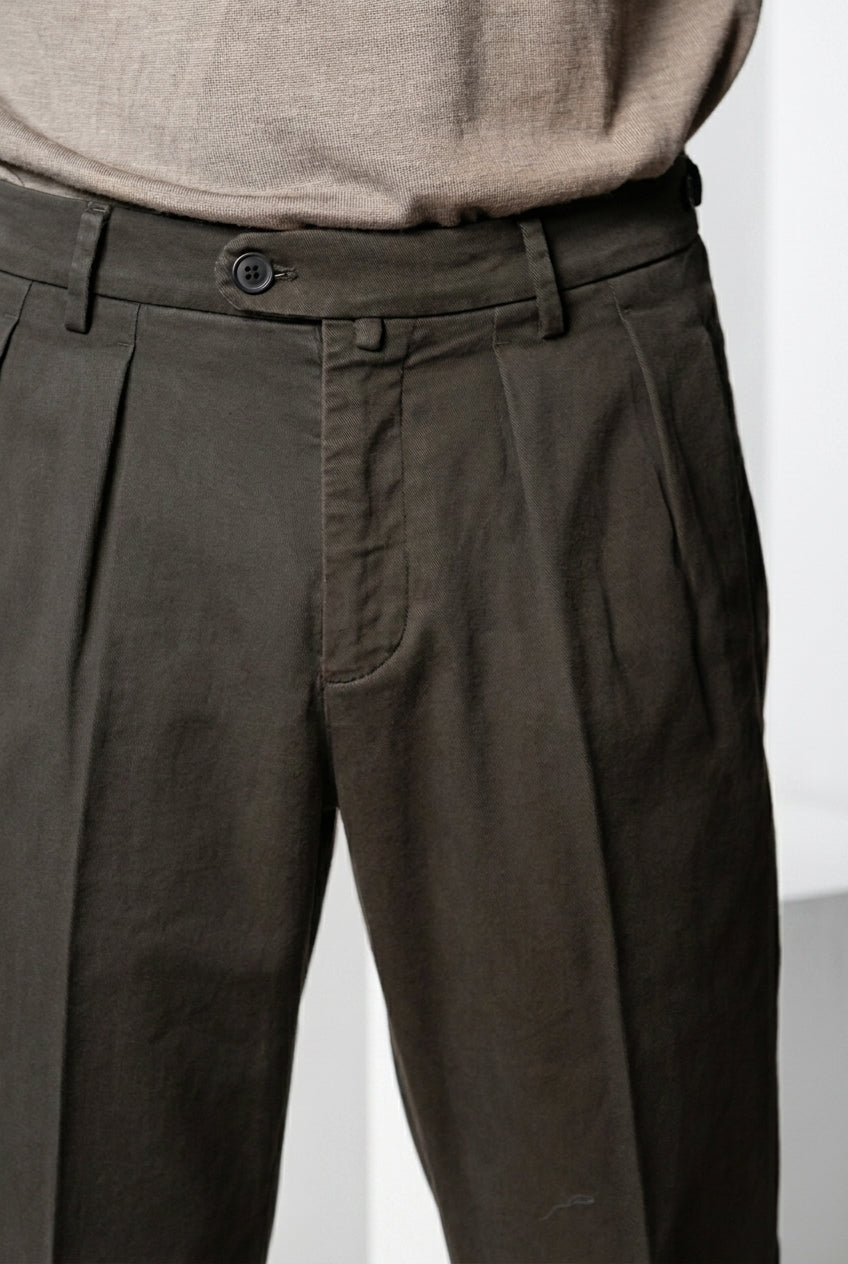 Don Johnson 2 Pinces Herren-Chinohose in bull carrot fit