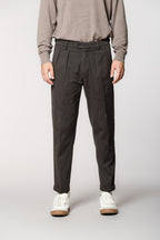 Don Johnson 2 Pinces pantalone chino uomo in bull carrot fit