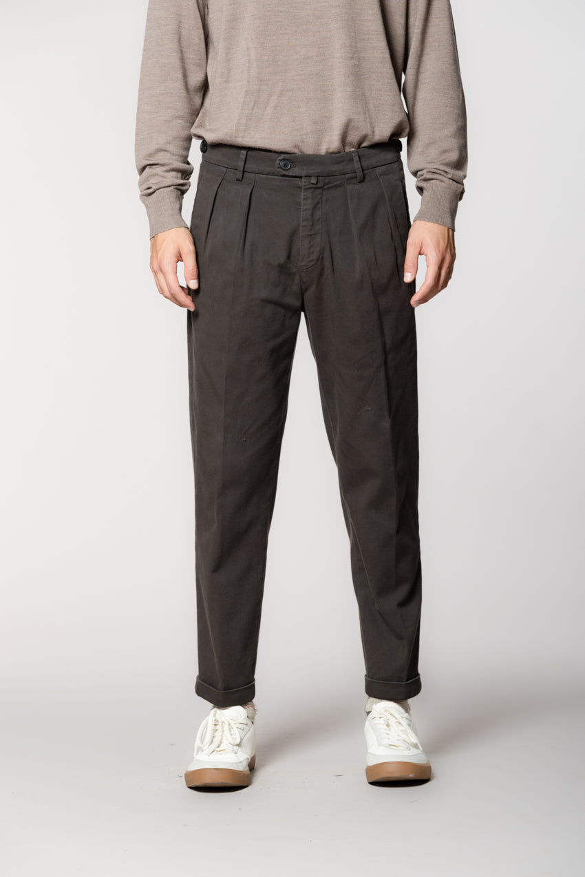 Don Johnson 2 Pinces Herren-Chinohose in bull carrot fit