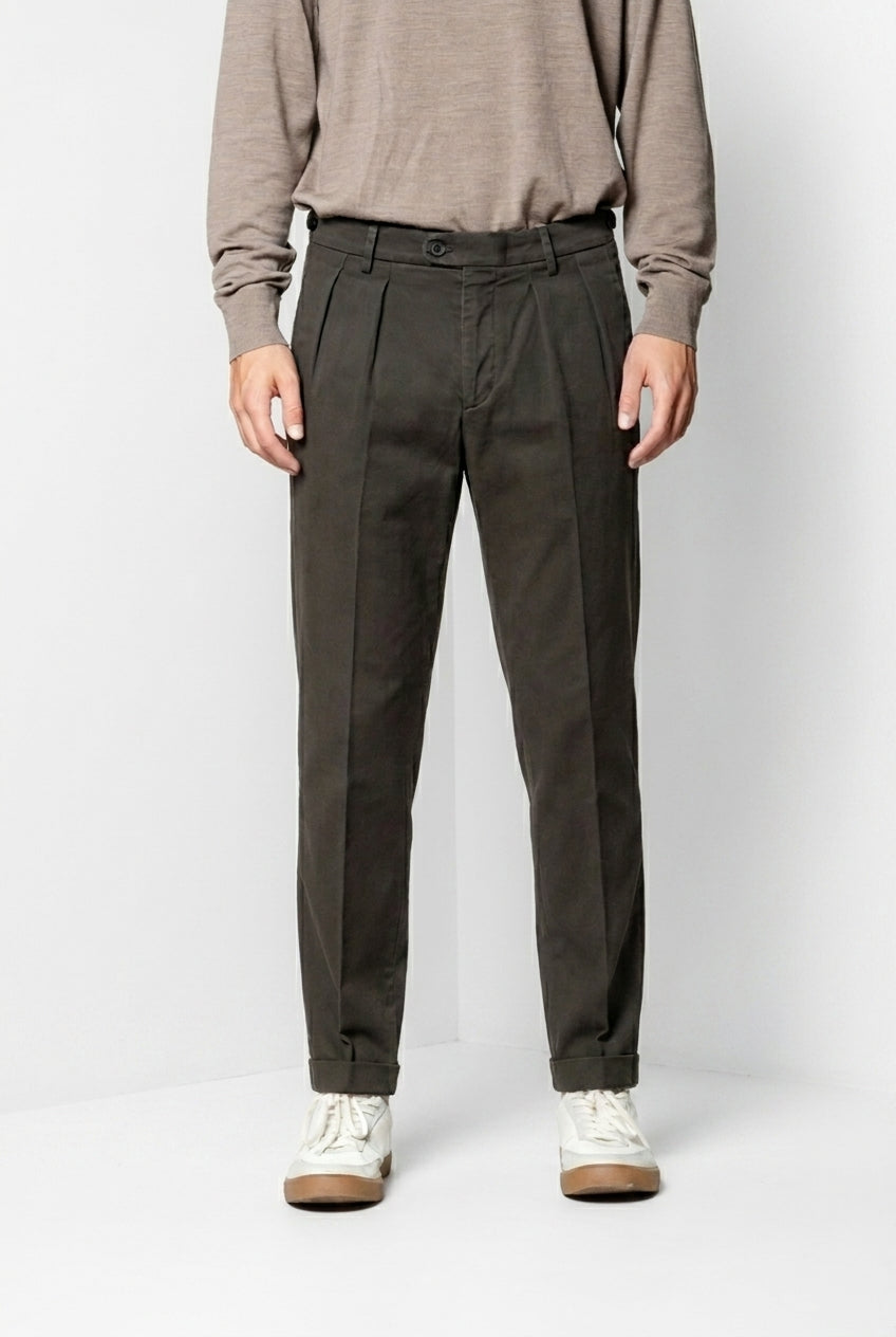 Don Johnson 2 Pinces Herren-Chinohose in bull carrot fit