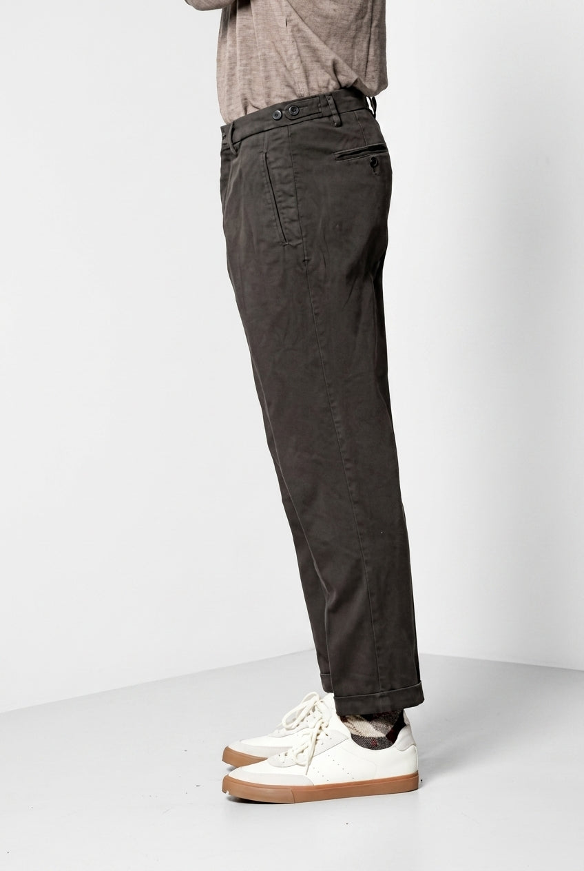 Don Johnson 2 Pinces Herren-Chinohose in bull carrot fit