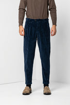 Don Johnson 2 Pinces pantalone chino uomo in velluto 500 righe carrot fit