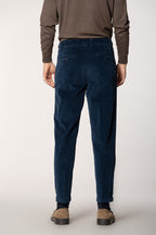 Don Johnson 2 Pinces pantalone chino uomo in velluto 500 righe carrot fit