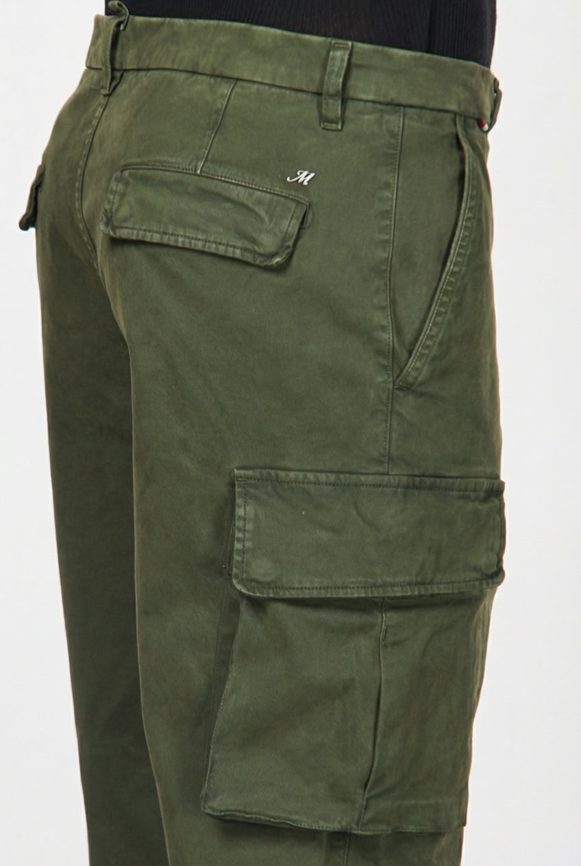 Chile men’s cargo pants in gabardine with carrot fit