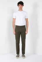 Madison M74 pantalone chino uomo in twill leggero stretch carrot fit