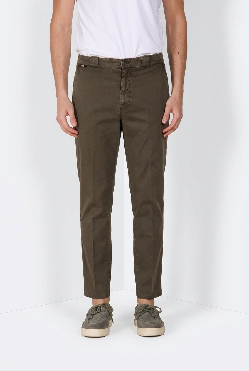 Madison M74 pantalon chino homme en twill léger stretch carrot fit