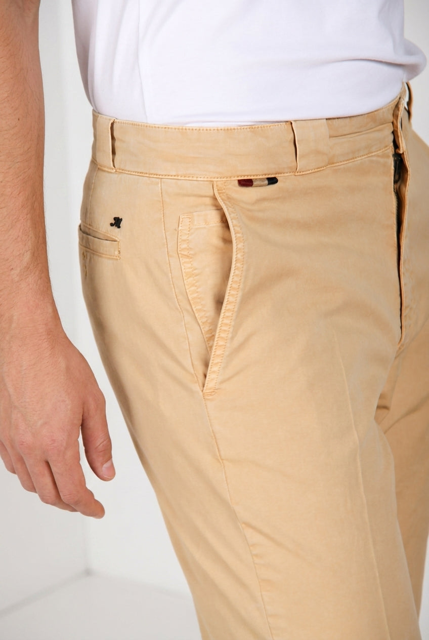 Madison M74 pantalon chino homme en twill léger stretch carrot fit