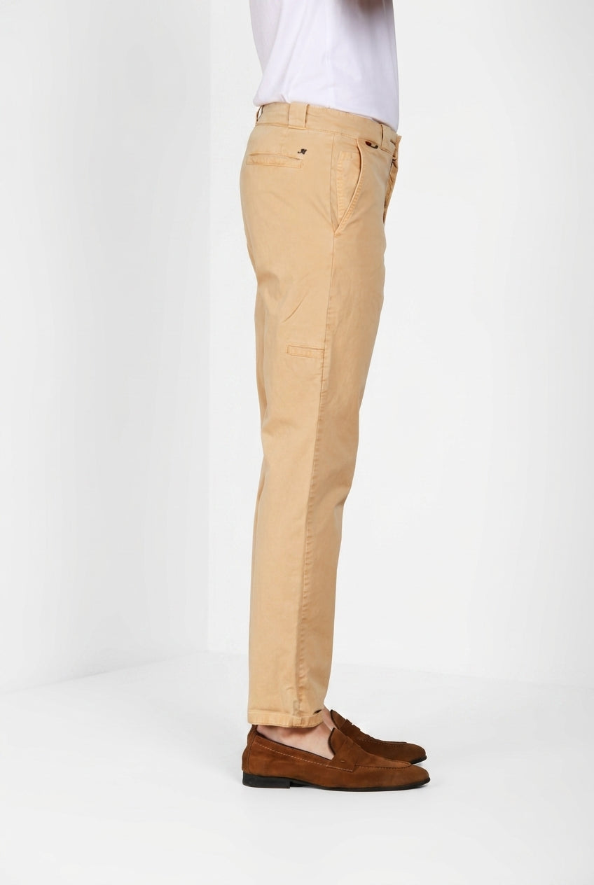 Madison M74 pantalon chino homme en twill léger stretch carrot fit