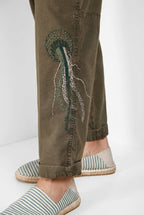 Chile M74 pantalon cargo homme en panama flammé relaxed fit ①
