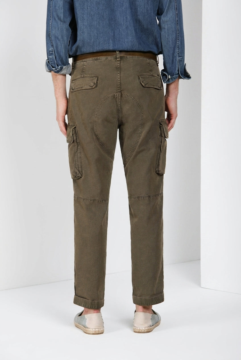 Chile M74 Hose Cargo Herren aus geflammtem Panama relaxed fit ①