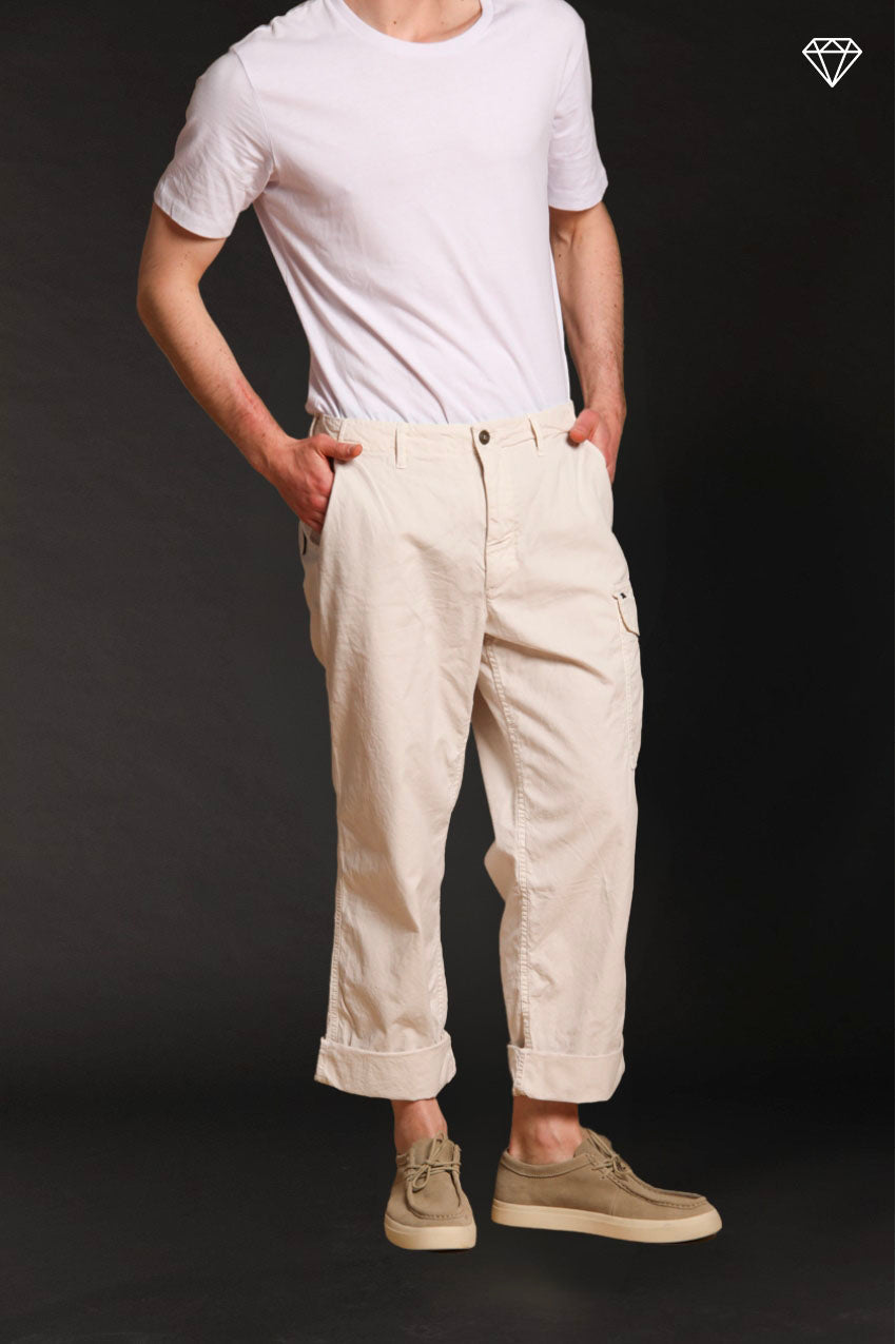 San Juan M74 pantalone cargo uomo in canvas oxford logo edition relaxed fit ①