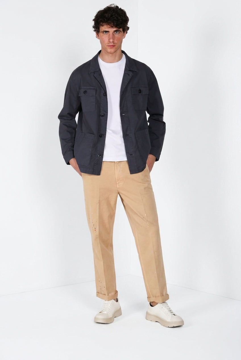 Dallas M74 pantalone cargo uomo in bull stretch relaxed fit ①