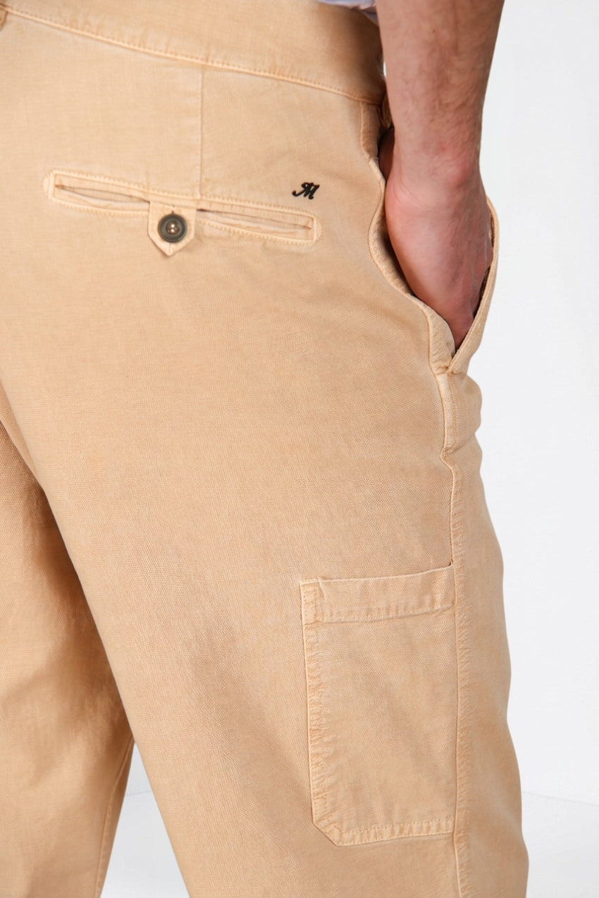 Denver M74 Hose Cargo Herren aus geflammtem Panama relaxed fit ①