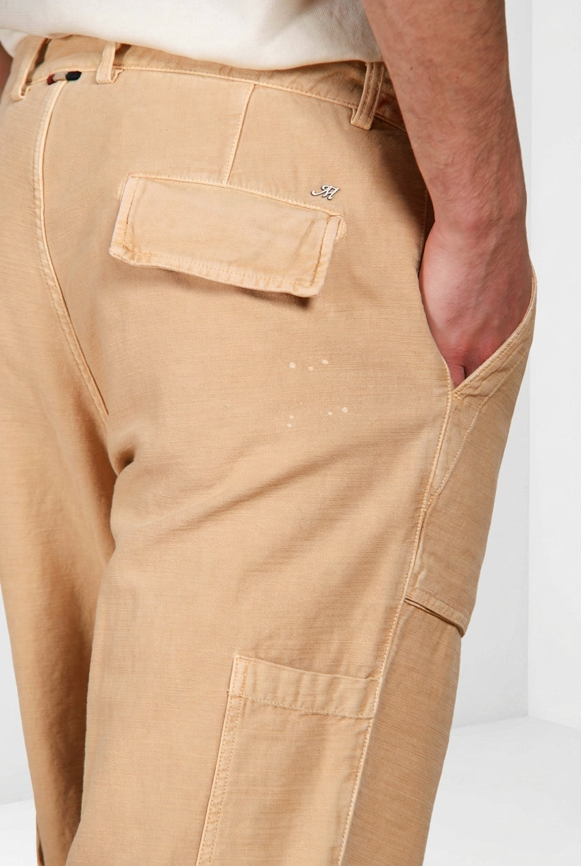 Cuba Work M74 men's cargo pants in slub cotton relaxed fit ①