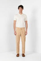 Cuba Work M74 pantalone cargo uomo in cotone fiammato relaxed fit ①