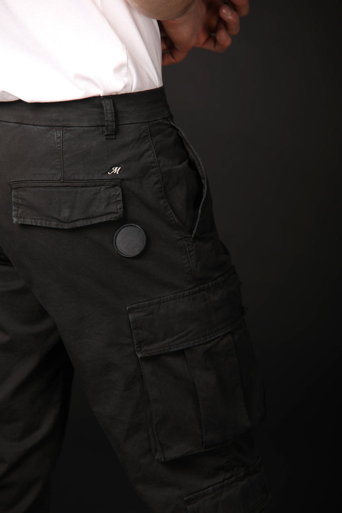 Image 3 of Mason's Bahamas model men's cargo pants in black, regular fit