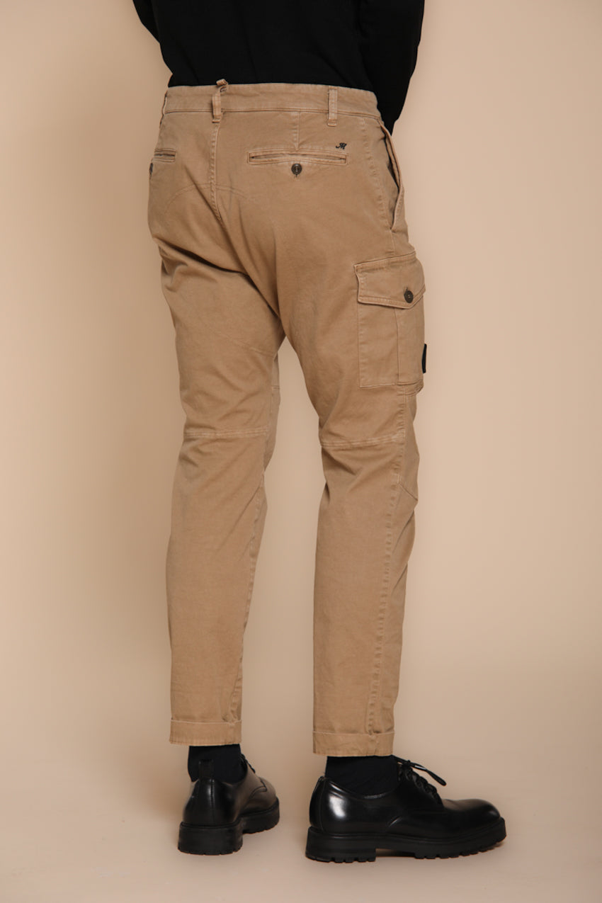 George Coolpocket pantalon cargo homme en gabardine logo edition carrot fit ①