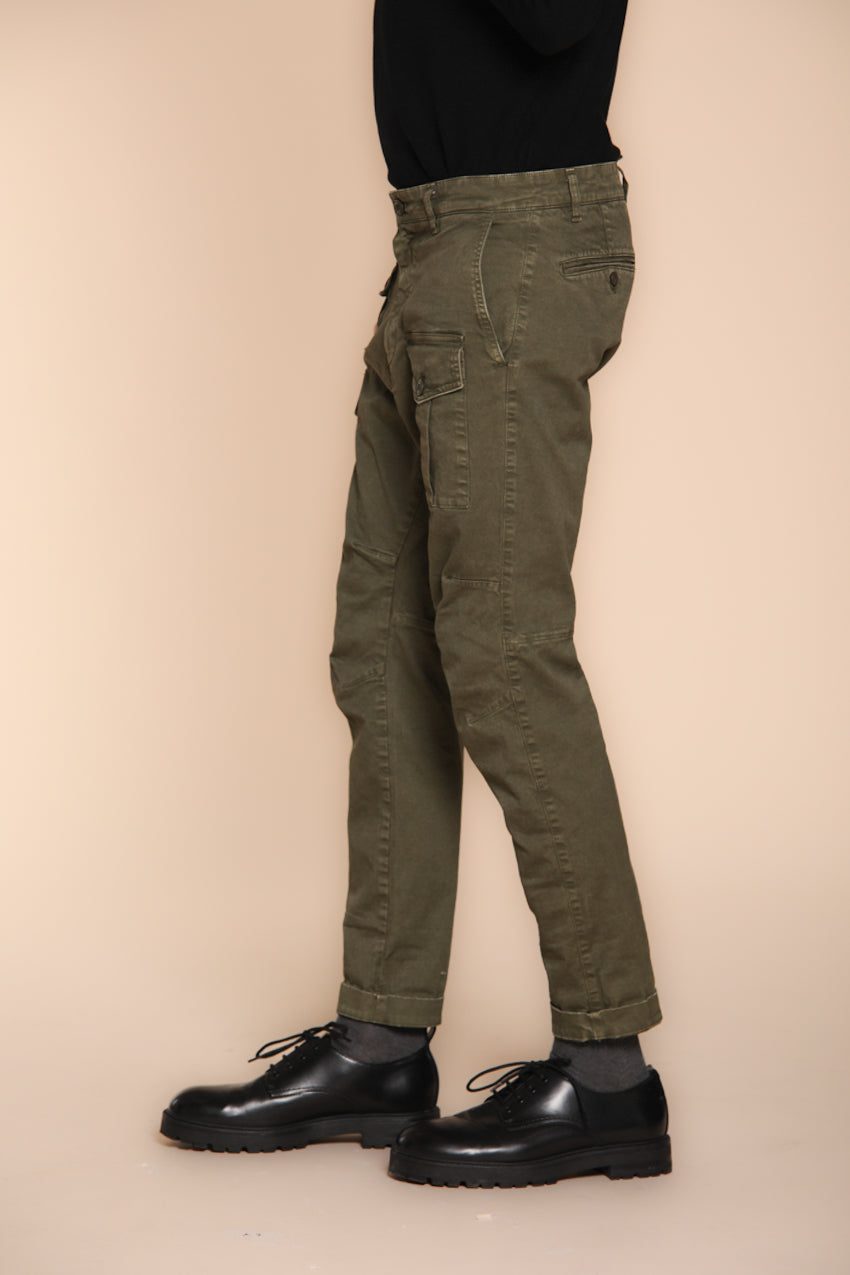 George Coolpocket pantalon cargo homme en gabardine logo edition carrot fit ①