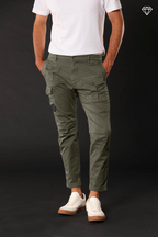 George Coolpocket pantalon cargo homme en coton pima léger logo edition carrot fit ①