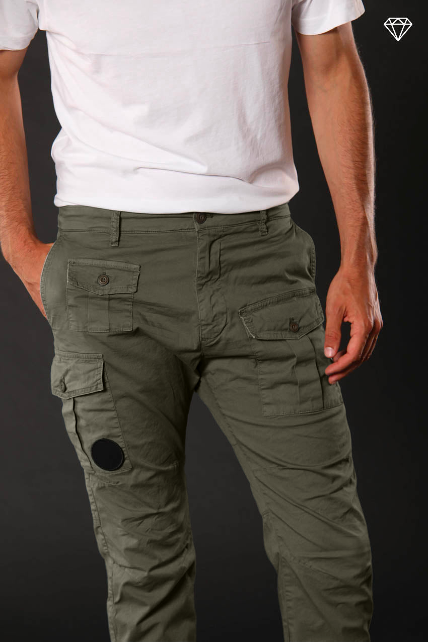 George Coolpocket pantalon cargo homme en coton pima léger logo edition carrot fit ①