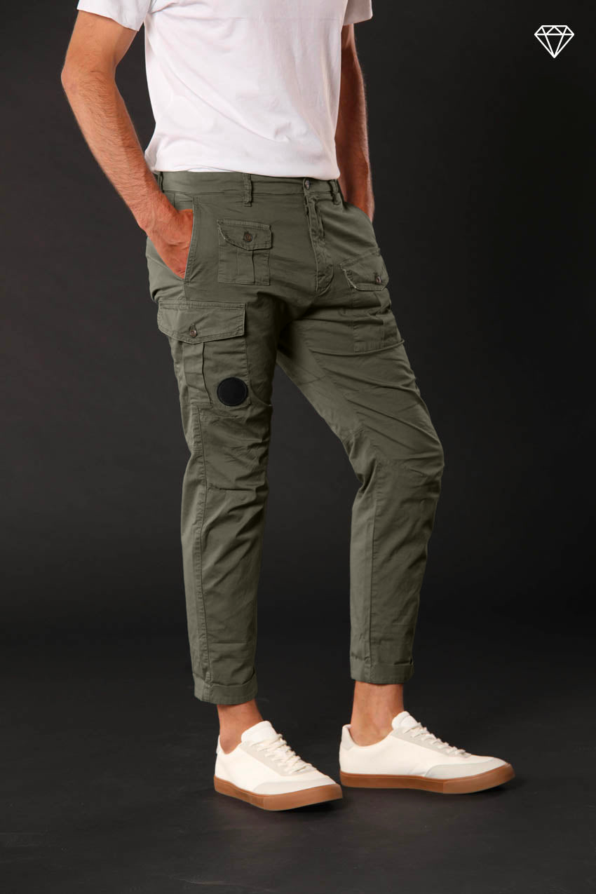 George Coolpocket pantalon cargo homme en coton pima léger logo edition carrot fit ①