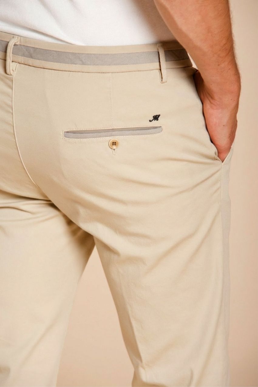 Torino University pantalon chino homme en satin stretch slim fit