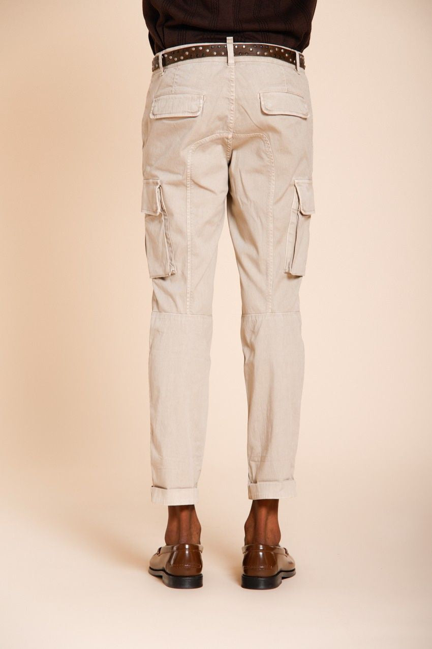 Chile men's cargo pants stretch satin extra slim fit ①